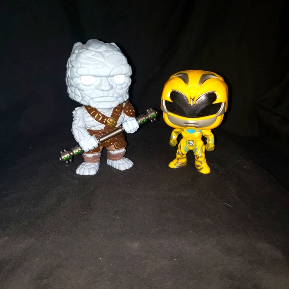 Korg and Yellow Ranger Funko Pop Figures